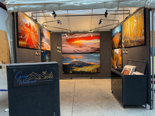 Art Booth with Prints photography by Greg Westbrook