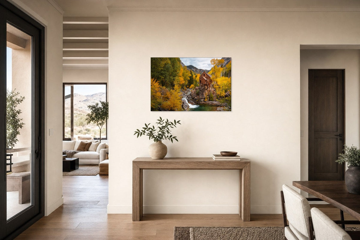 Autumn at Crystal Mill — Entryway, Entry wall (24 x 36, Metal)