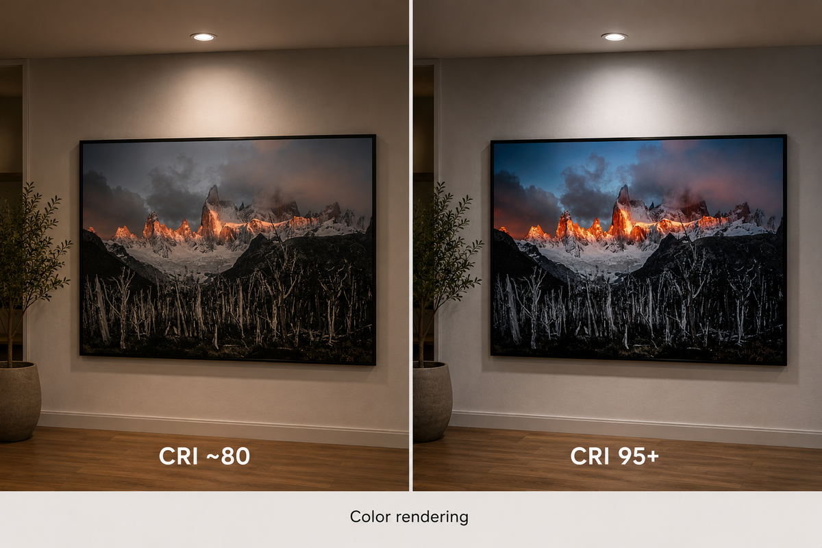 Low CRI versus high CRI color accuracy on the same print