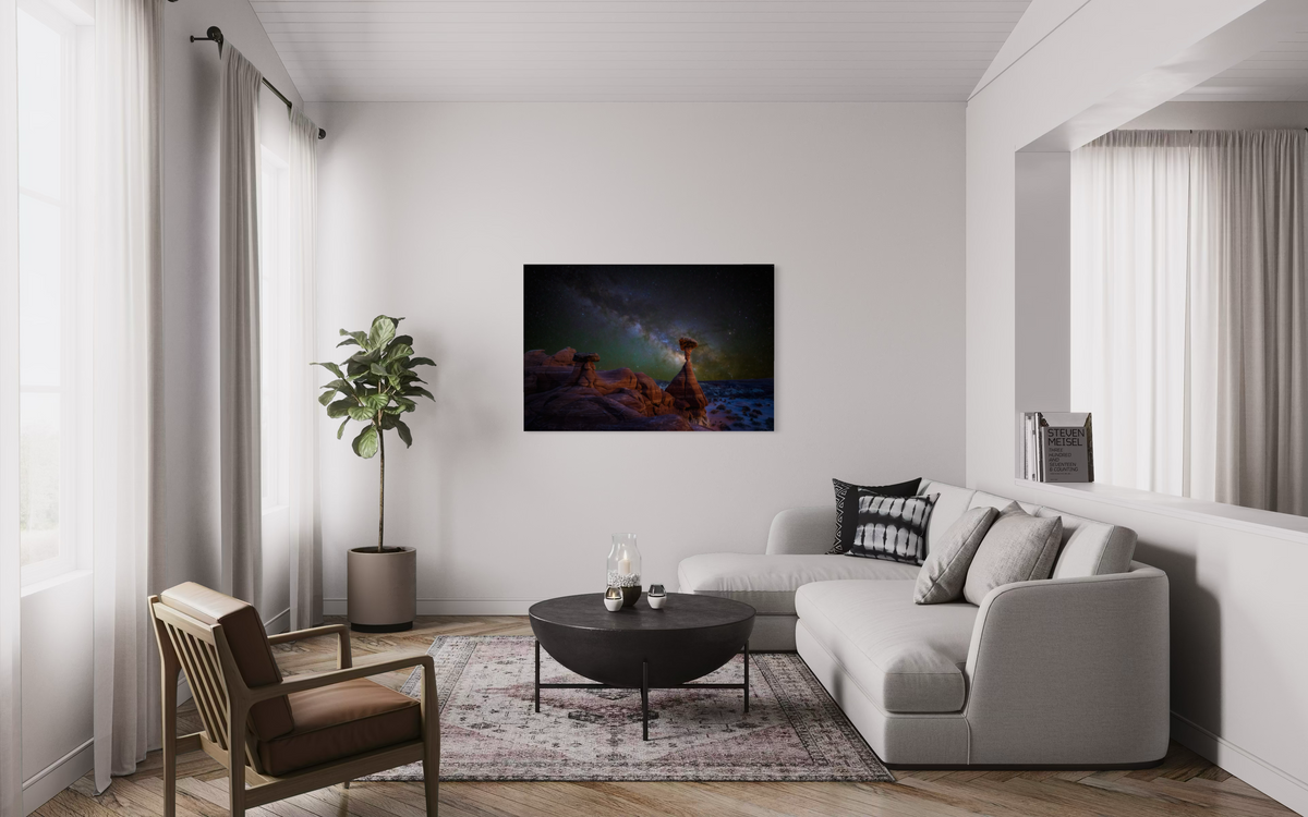 Toadstool Hoodoo — Modern Living Room, Over sofa (40 x 60)