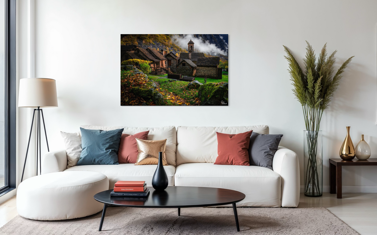 Stone and Silence — Modern Living Room, Over sofa (40 x 60)