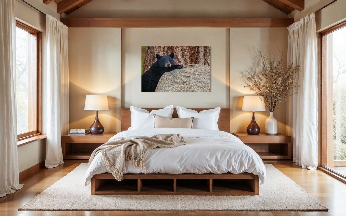 A Gentle Pause — Bedroom, Above bed (32 x 48, Metal)