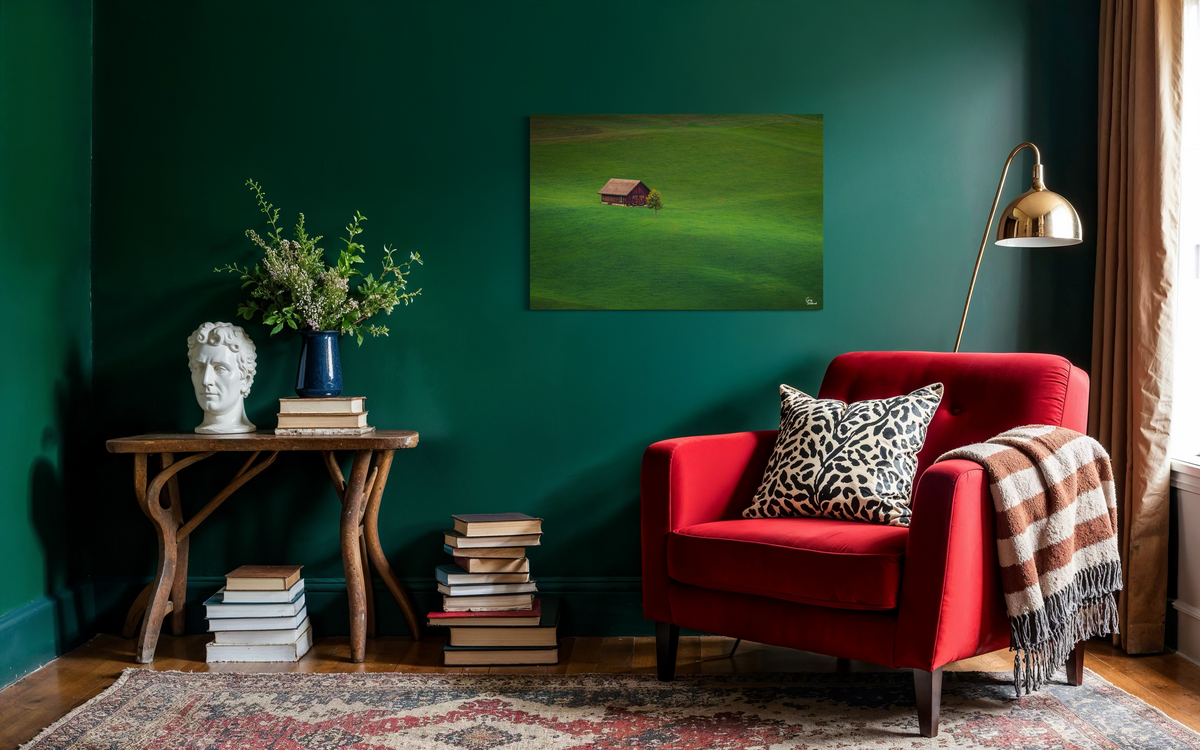 The Quiet Keep — Modern Living Room, Gallery wall cluster (24 x 36)
