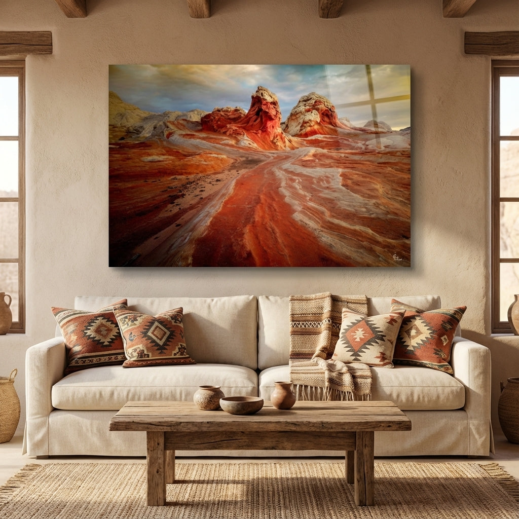 Red Tide — Southwest Interior, Over sofa (40 x 60, Acrylic)