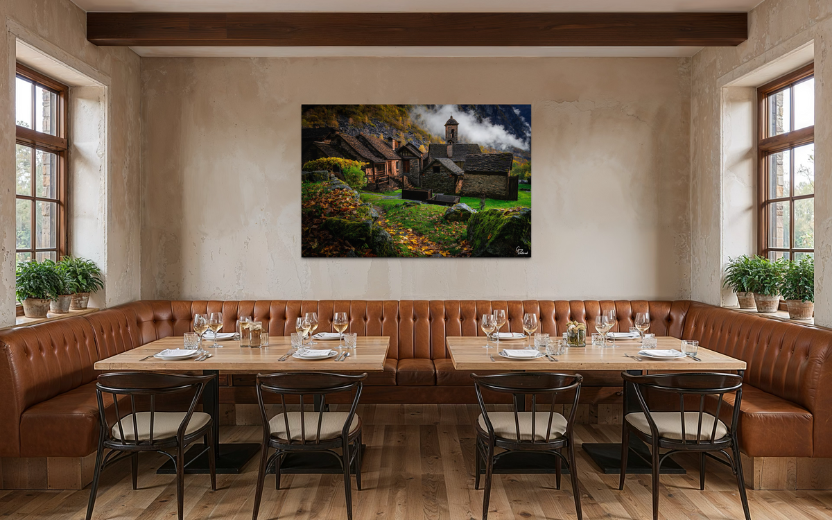 Stone and Silence — Commercial Space, Dining room focal (40 x 60)